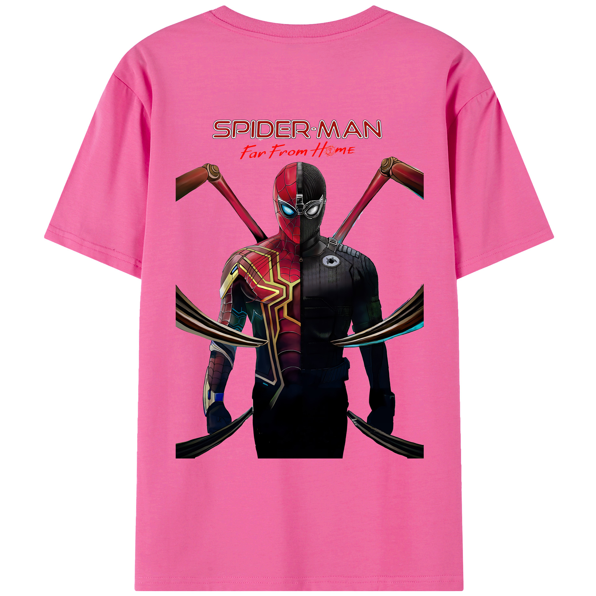 （画像用） Spider Man スパイダーマン レディース半袖Tシャツ(バックプリント)